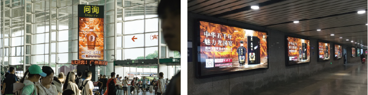 High-speed railway station advertising
